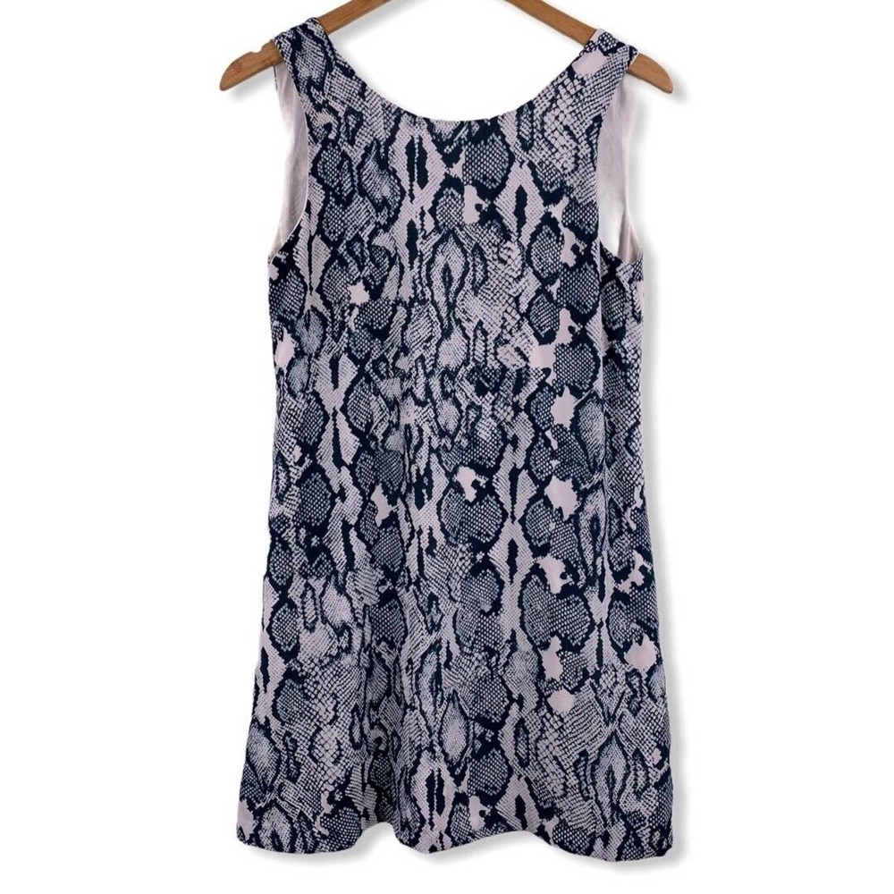 Olivacious Blue Snakeskin V Back‎ Dress Small